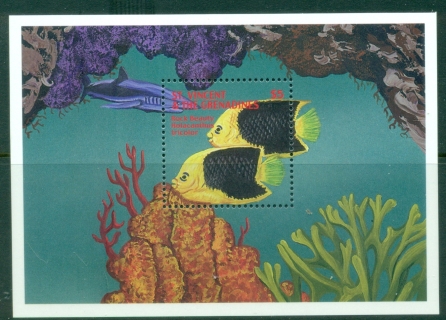 St-Vincent-the-Grenadines-2000-Marine-Life-Fish-MS-MUH