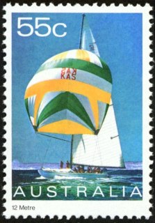 Australia-1981-Yachts-55-cent-Multi-P13x13-5-Ship