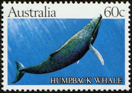 Australia-1982-Whales-60-cent-Multi-P13-5x14-Animal