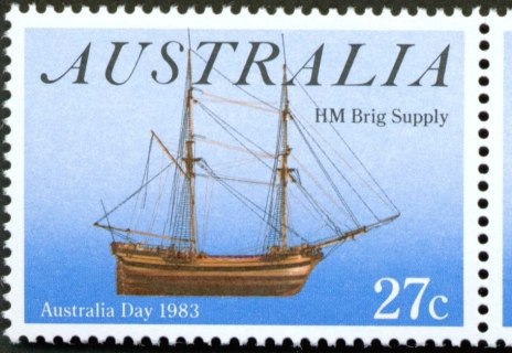 Australia-1983-Australia-Day-27-cent-Multi-P14-50-H-M-S-Supply-