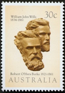 Australia-1983-Explorers-of-Australia-30-cent-Multi-P14-50-William-John-Wills-and-Robert-OHara-Burke