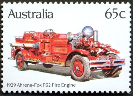 Australia-1983-Historic-Fire-Engines-65-cent-Multi-P13-5x14-Ahrens-Fox-PS2-Fire-Engine