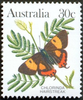 Australia-1983-Wildlife-30-cent-Multi-P14x14-5-Butterfly