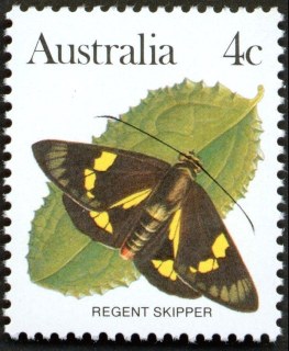 Australia-1983-Wildlife-4-cent-Multi-P13-50-Butterfly