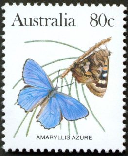 Australia-1983-Wildlife-80-cent-Multi-P13-50-Butterfly