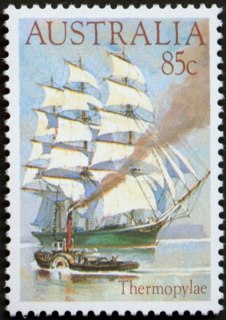 Australia-1984-Clipper-Sailing-Ships-85-cent-Multi-P14x13-5-Nordic-