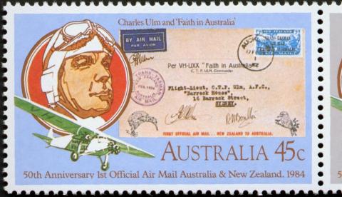 Australia-1984-First-Official-Air-Mail-Flights-to-NZ-and-to-New-Guinea