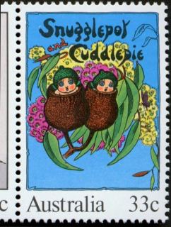 Australia-1985-Classic-Australian-Childrens-Books-33-cent-Multi-P14-50-Snugglepot-and-Cuddlepie-