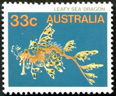 Australia-1985-Marine-Life-33-cent-Multi-P14x14-5-Leafy-Sea-dragon
