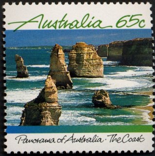 Australia-1988-Panorama-of-Australia-65-cent-Multi-P13-The-Twelve-Apostles-