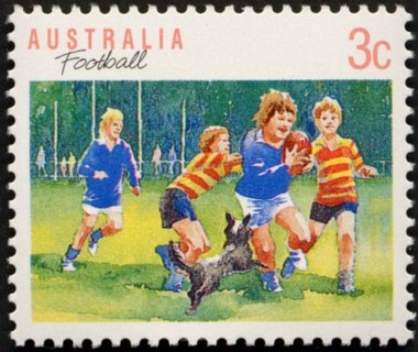 Australia-1989-Sports-3-cent-Multi-P14x14-5-Australian-Rules-football