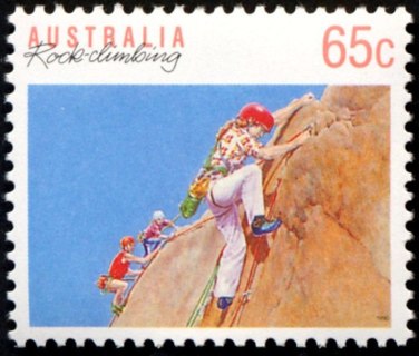Australia-1989-Sports-65-cent-Multi-P14x14-5-Rock-climbing-SG1186A