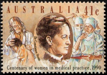 Australia-1990-Centenary-of-Women-in-Medical-Practice-41-cent-Multi-P14-50-Dr-Constance-Stone