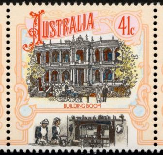 Australia-1990-Colonial-Development-III-Boomtime-41-cent-Multi-P13-Colonial-mansion-building-SG1265