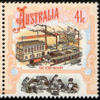 Australia-1990-Colonial-Development-III-Boomtime-41-cent-Multi-P13-Factories