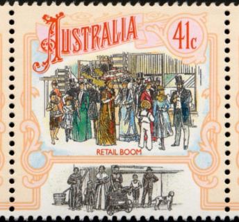 Australia-1990-Colonial-Development-III-Boomtime-41-cent-Multi-P13-Fashionable-society