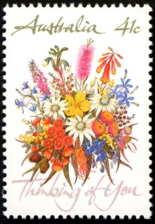 Australia-1990-Greeting-Stamps-41-cent-Multi-P14x13-5-Australian-wildflowers