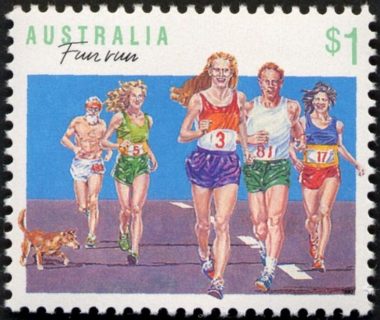 Australia-1990-Sports-1-dollar-Multi-P14x14-5-Fun-Run-SG1192