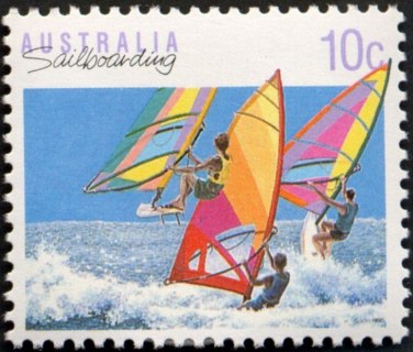 Australia-1990-Sports-10-cent-Multi-P14x14-5-Sailboarding-SG1174