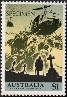 Australia-1990-The-Anzac-Tradition-1-dollar-Multi-P14-50-Casualty-evacuation_1