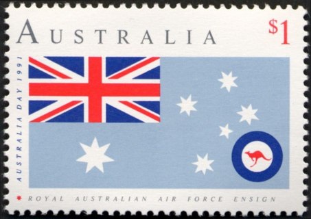 Australia-1991-Australia-day-Ninetieth-anniversary-of-Australian-Flag-1-dollar-Multi-P14-50-Flag