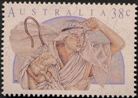 Australia-1991-Christmas-38-cent-Multi-P14-50-Shepherd