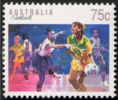 Australia-1991-Sports-75-cent-Multi-P14x14-5-Netball-SG1188