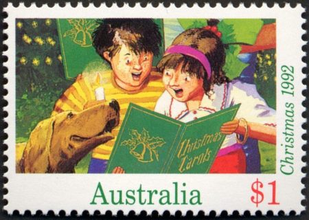 Australia-1992-Christmas-1994-1-dollar-Multi-P14-x-14-5-Children-Singing-Carols-SG1385