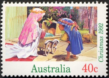 Australia-1992-Christmas-1995-20-x-40-cent-Multi-P14-x-imperf-Booklet