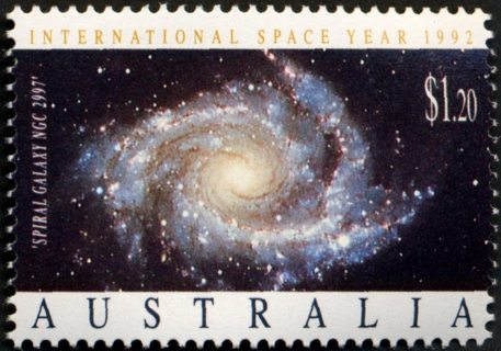 Australia-1992-International-Space-Year-1-2-dollar-Multi-P14-50-Spiral-Galaxy