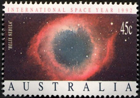 Australia-1992-International-Space-Year-45-cent-Multi-P14-50-Helix-nebula-astronomy-stars-SG1343