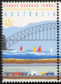 Australia-1992-Opening-of-Sydney-Harbour-Tunnel-45-cent-Multi-P14-50-Sydney-Harbour-tunnel