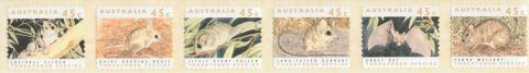 Australia-1992-Threatened-Species-Roll-6-X-45-cent-Multi-PDie-cut-11-5-Se-tenant-strip-of-6-More-than-one-printing