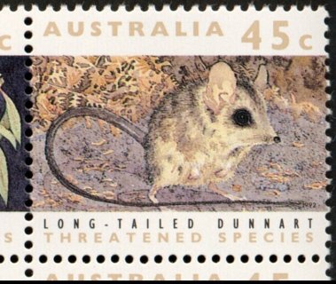 Australia-1992-Threatened-Species-Sheet-45-cent-Multi-P14-x-14-5-Long-tailed-Dunnart