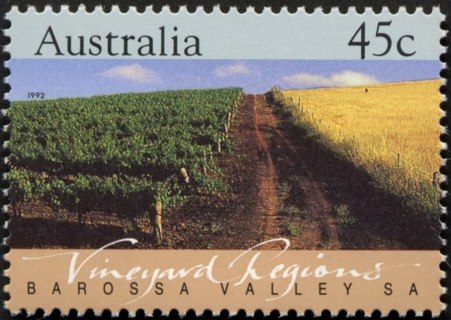 Australia-1992-Vineyard-Regions-45-cent-Multi-P14-x-14-5-Barossa-Valley-SA-SG1349