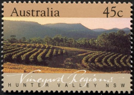 Australia-1992-Vineyard-Regions-45-cent-Multi-P14-x-14-5-Hunter-Valley-NSW-SG1347