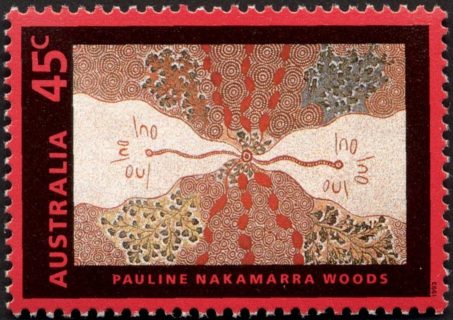 Australia-1993-Aboriginal-Dreaming-paintings-1993-45-cent-Multi-P14-x-14-5-Wild-Onion-Dreaming