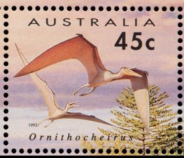 Australia-1993-Prehistoric-Animals-45-cent-Multi-P14-5-x-14-Ornithocheirus-sp-SG1423