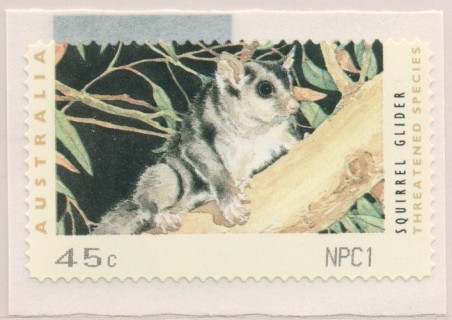 Australia-1993-Threatened-Species-Counter-printed-stamps-Melbourne-45-cent-Multi-PDie-cut-11-35-Animal_4