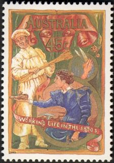 Australia-1993-Working-Life-in-the-1890s-45-cent-Multi-P14-5-x-14-Work-in-the-Home-SG1401