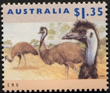 Australia-1994-Australian-Wildlife-Series-One-1-35-dollar-Multi-P14-x-14-5-Emu-Dromicelus-novaehollandiae-SG1371