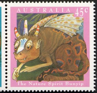 Australia-1994-The-Bunyip-mythological-monster-45-cent-Multi-P14-50-Nature-spirit-bunyip-SG1467