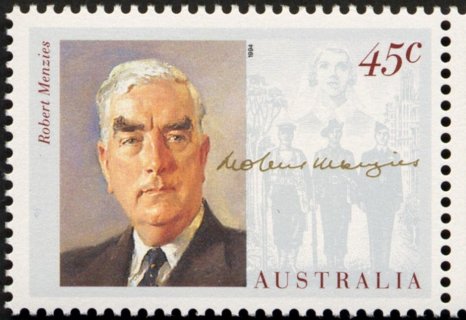 Australia-1994-Wartime-Prime-Ministers-45-cent-Multi-P14-x-14-5-Robert-Menzies-artist-Sir-Ivor-Hele-SG1470