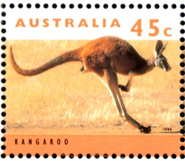 Australia-1995-Koala-and-Kangaroo-definitives-45-cent-Multi-P11-50-Kangaroo-SG1464a