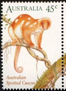 Australia-1996-Australia-Indonesia-Joint-Issue-45-cent-Multi-P14-5-x-14-Australian-Spotted-Cuscus