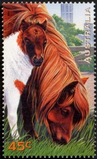 Australia-1996-Australian-Pets-45-cent-Multi-P14-x-14-5-Ponies-SG1650