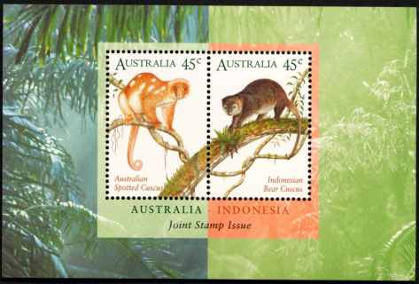 Australia-1997-Miniature-sheet-Shanghai-97-2-x-45-cent-Multi-P14-x-14-4-Two-45-cent-stamps