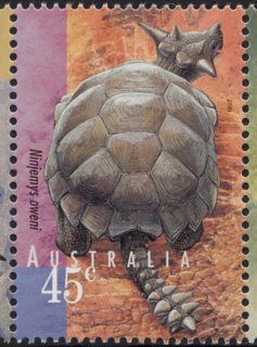 Australia-1997-Prehistoric-Animals-45-cent-Multi-P14-5-x-14-Ninjemys-oweni-SG1710