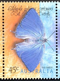 Australia-1998-Butterflies-45-cent-Multi-P14-5-x-14-Dull-Oakblue