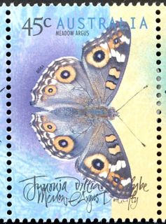 Australia-1998-Butterflies-45-cent-Multi-P14-5-x-14-Meadow-Argus